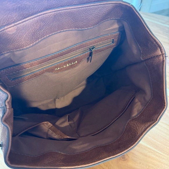 Elegant Embossed Leather Backpack - Picture 6 of 7